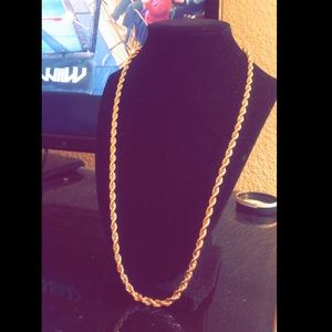 14k rope gold jewelry necklace